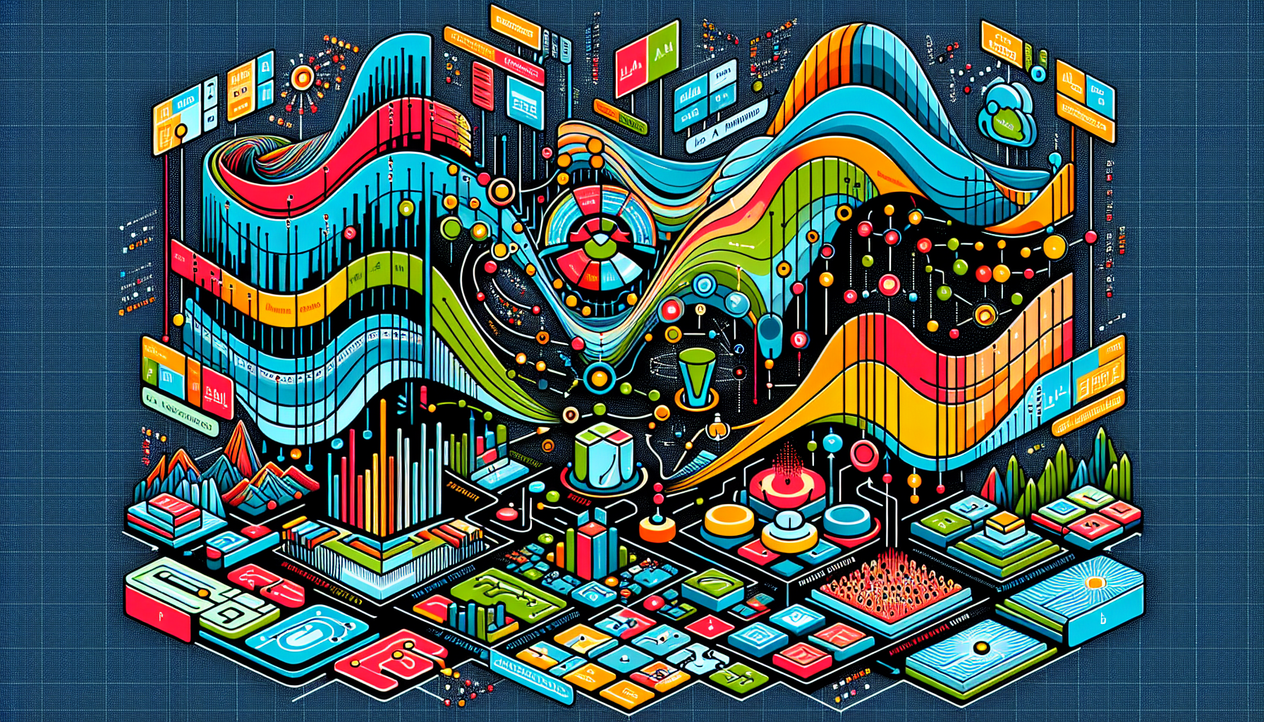 An illustration showcasing key algorithms in Bayesian machine learning