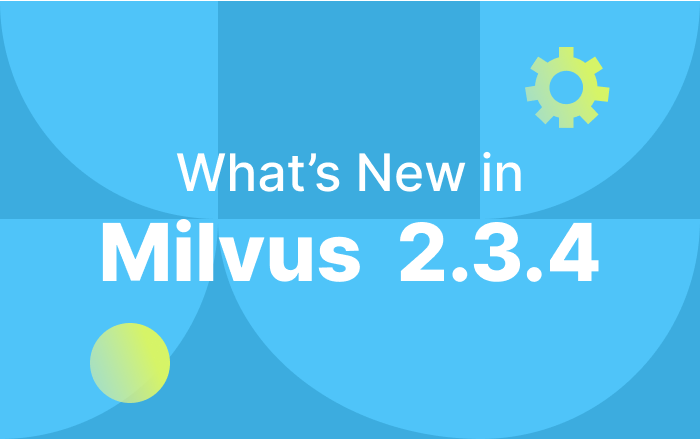 Milvus 2.3.4: Faster Searches, Expanded Data Support, Improved Monitoring, and More