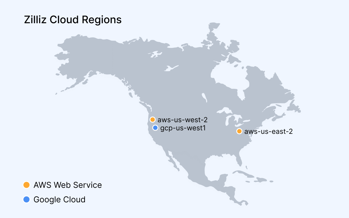 Zilliz Cloud Service Provider Regions