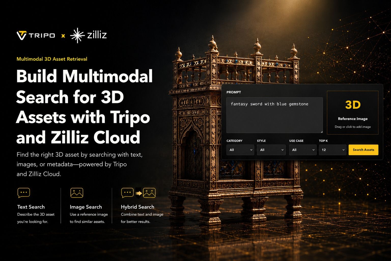 Build Multimodal Search for 3D Assets with Tripo and Zilliz Cloud
