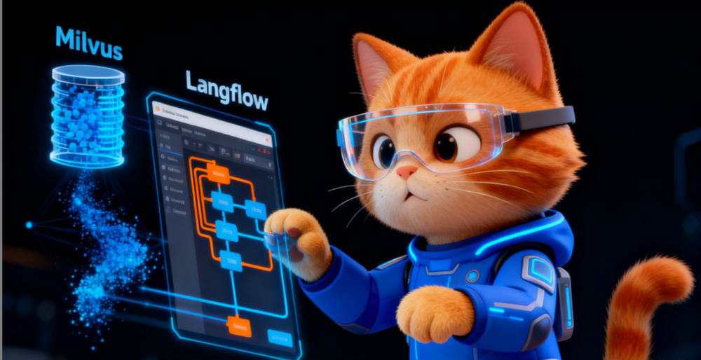  Langflow + Milvus，拖拉拽就能搞定的workflow教程来了