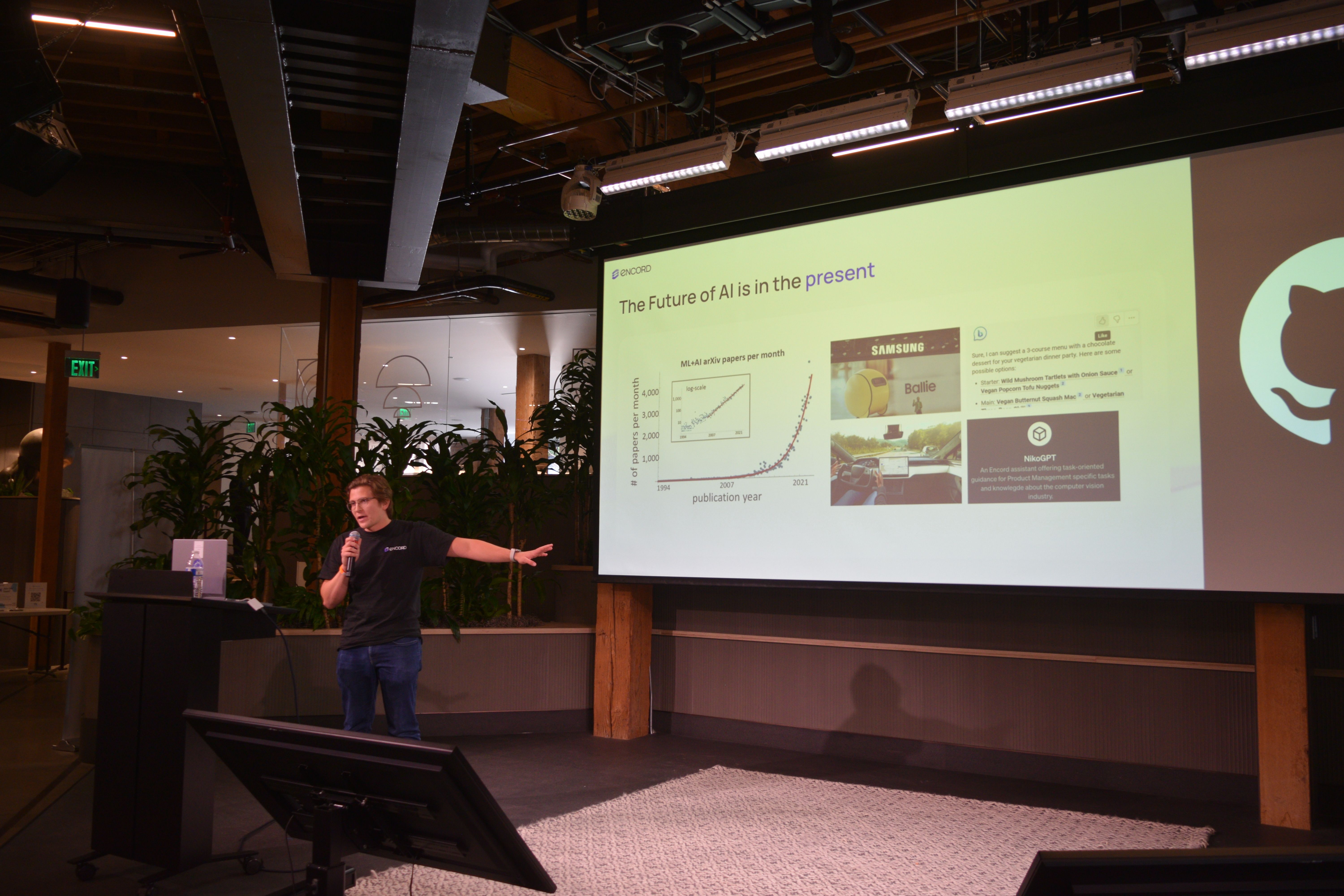 Speaker Alexandre Bonnet from Encord speaking at the July Unstructured Data Meetup in SF