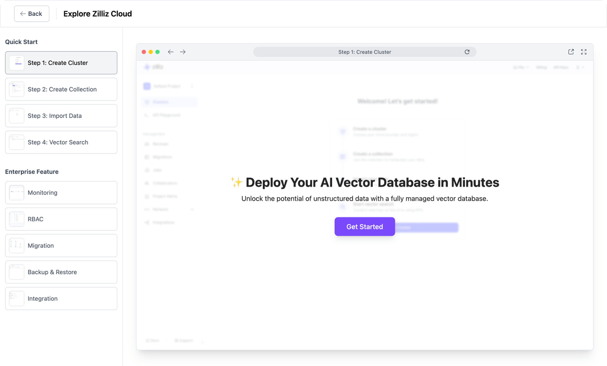 Explore Zilliz Cloud