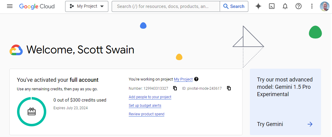 get started with gcp