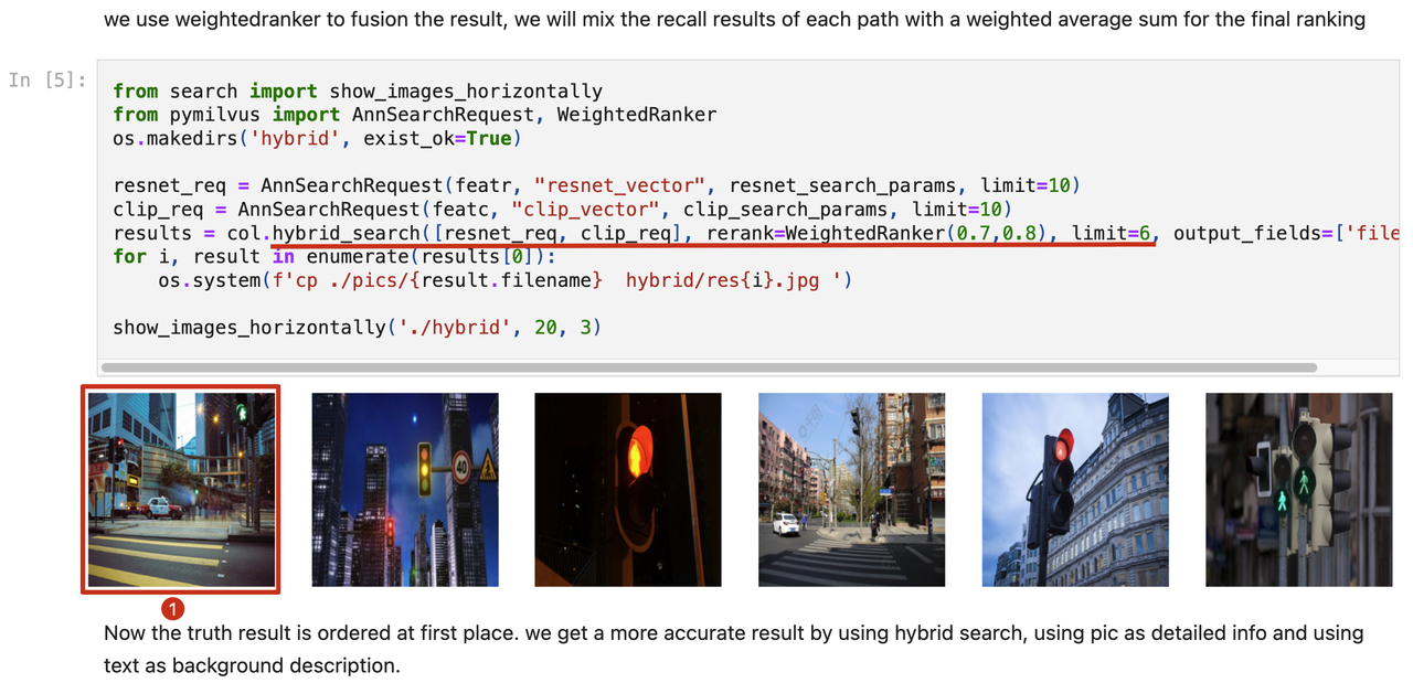 hybrid search results