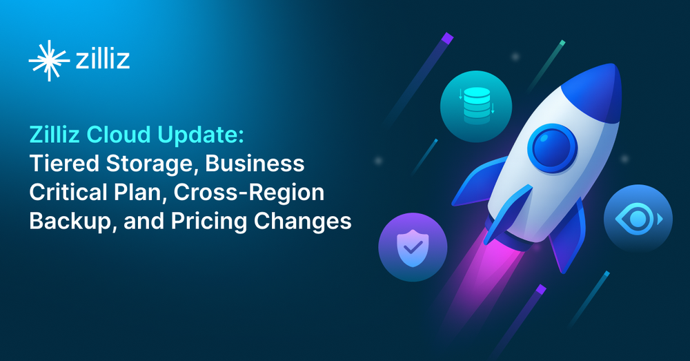 Zilliz Cloud Update: Tiered Storage, Business Critical Plan, Cross-Region Backup, and Pricing Changes
