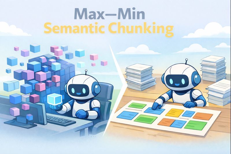 Embedding First, Chunking Second: Smarter RAG Retrieval with Max–Min Semantic Chunking
