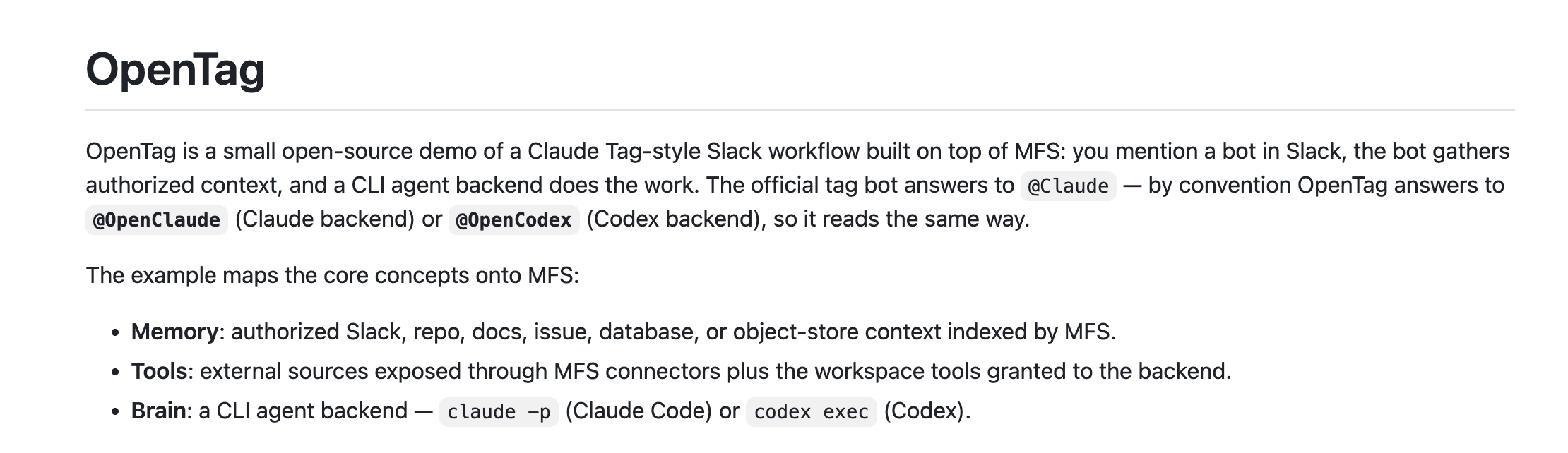 the OpenTag GitHub README