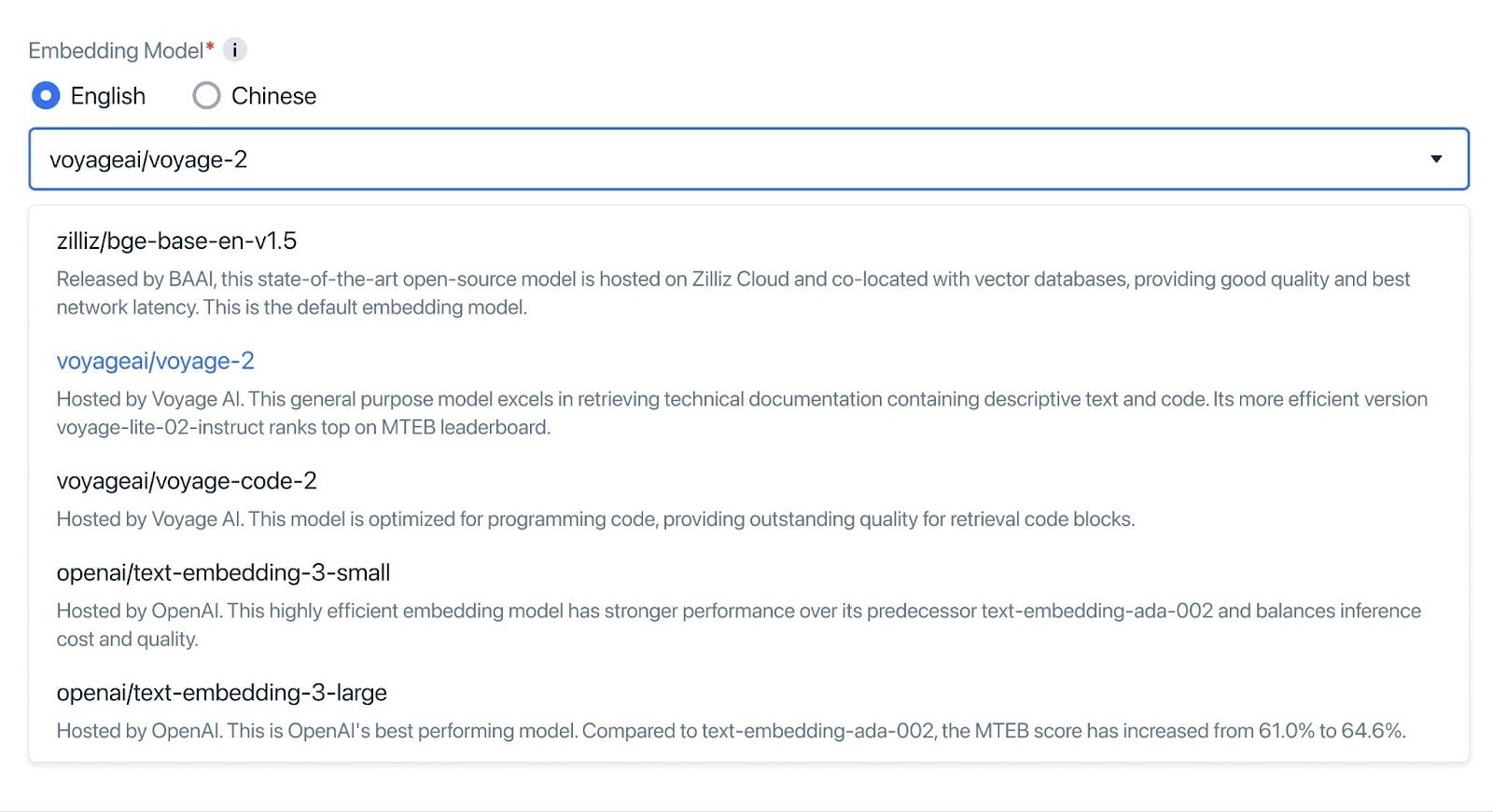 Using Voyage AI&rsquo;s embedding models in Zilliz Cloud Pipelines 